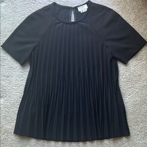 Black Pleated Women's Top